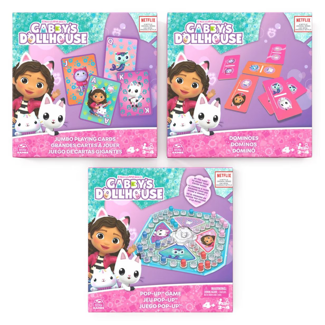 Gabby Dollhouse 3 Juegos De Mesa Para Niños