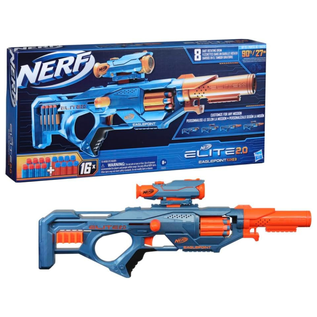 Nerf Elite 2.0 Eagle Point RD8 16 dardos
