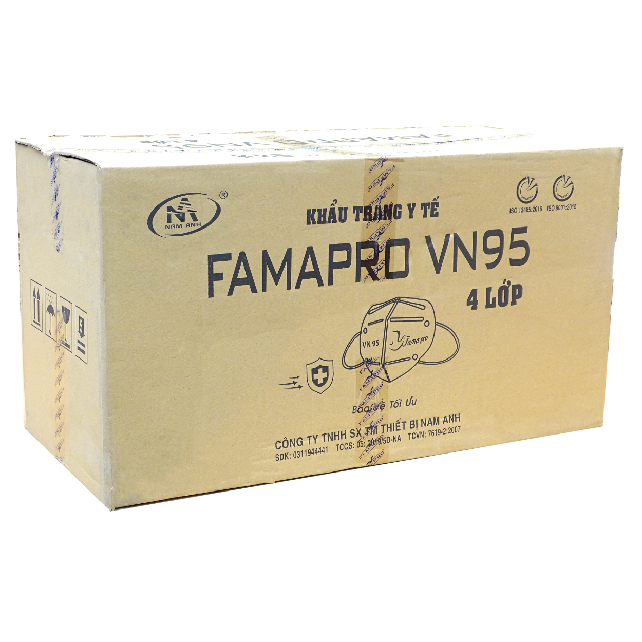 Mascarilla Famapro VN95 para adulto color blanco caja master