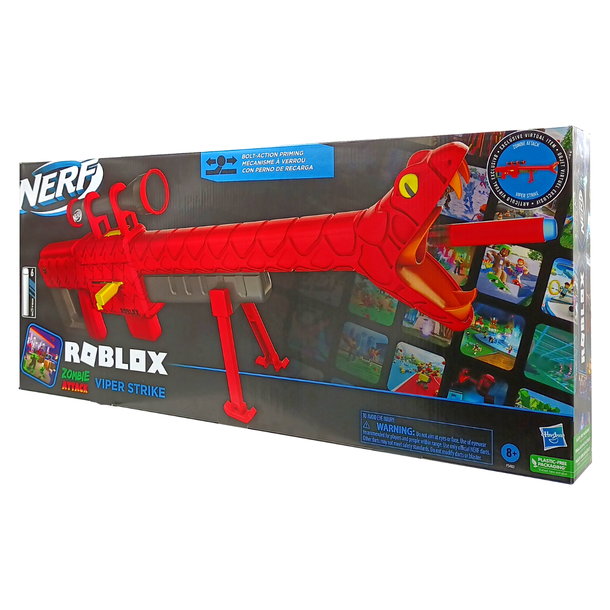 Roblox X Nerf Zombie Attack Viper Strike lanzador de dardos