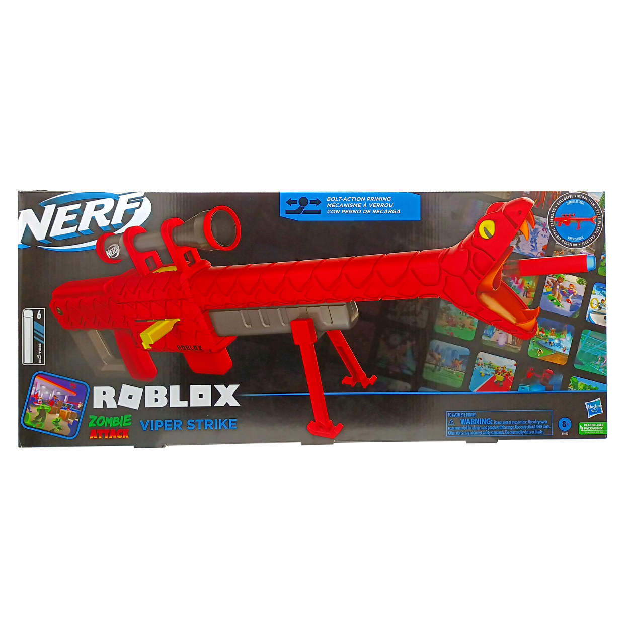 Roblox X Nerf Zombie Attack Viper Strike lanzador de dardos