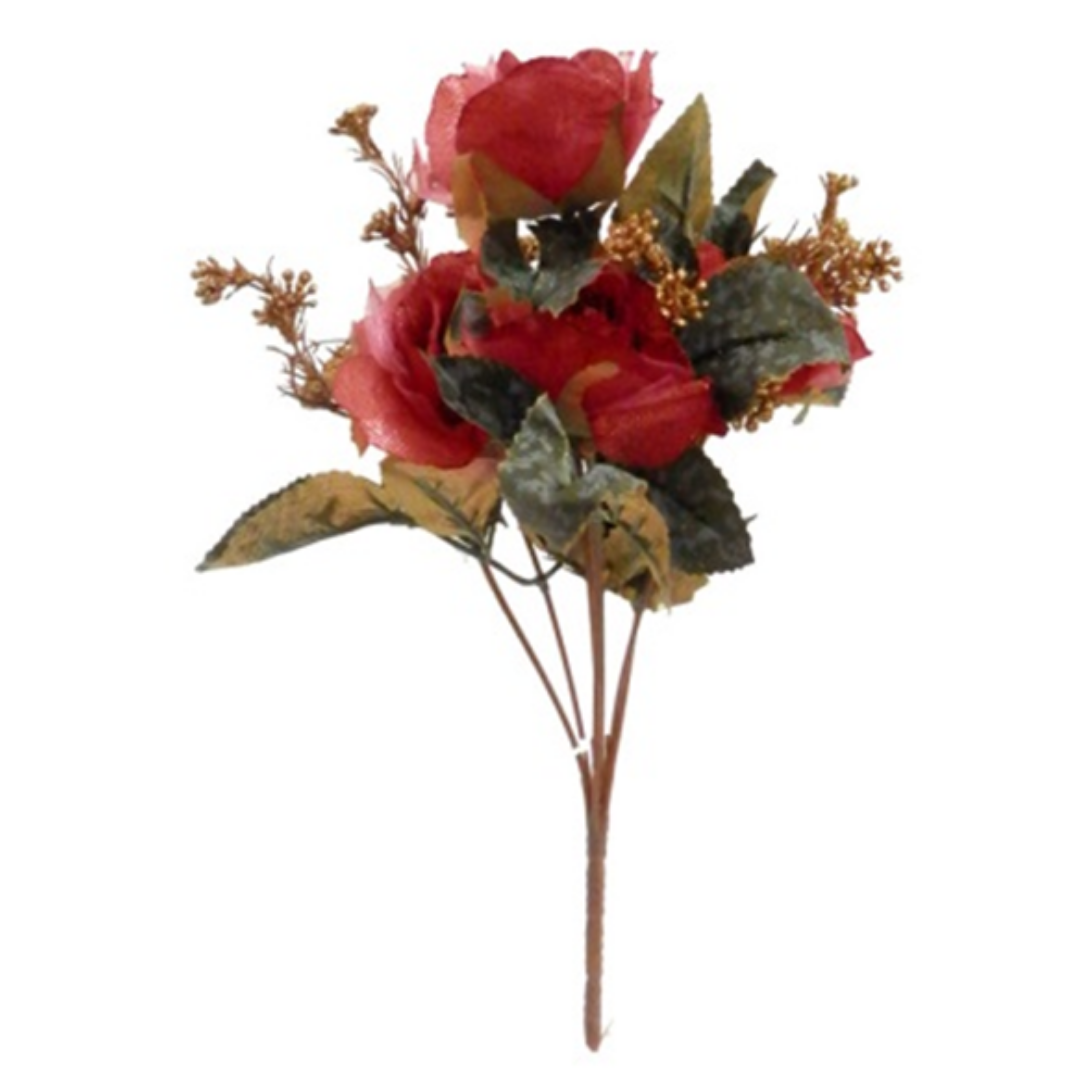 Ramo De Flores Artificiales Con 4 Flores rojas, Para Decoración De Tod –  Juguetería Galaxy Toys