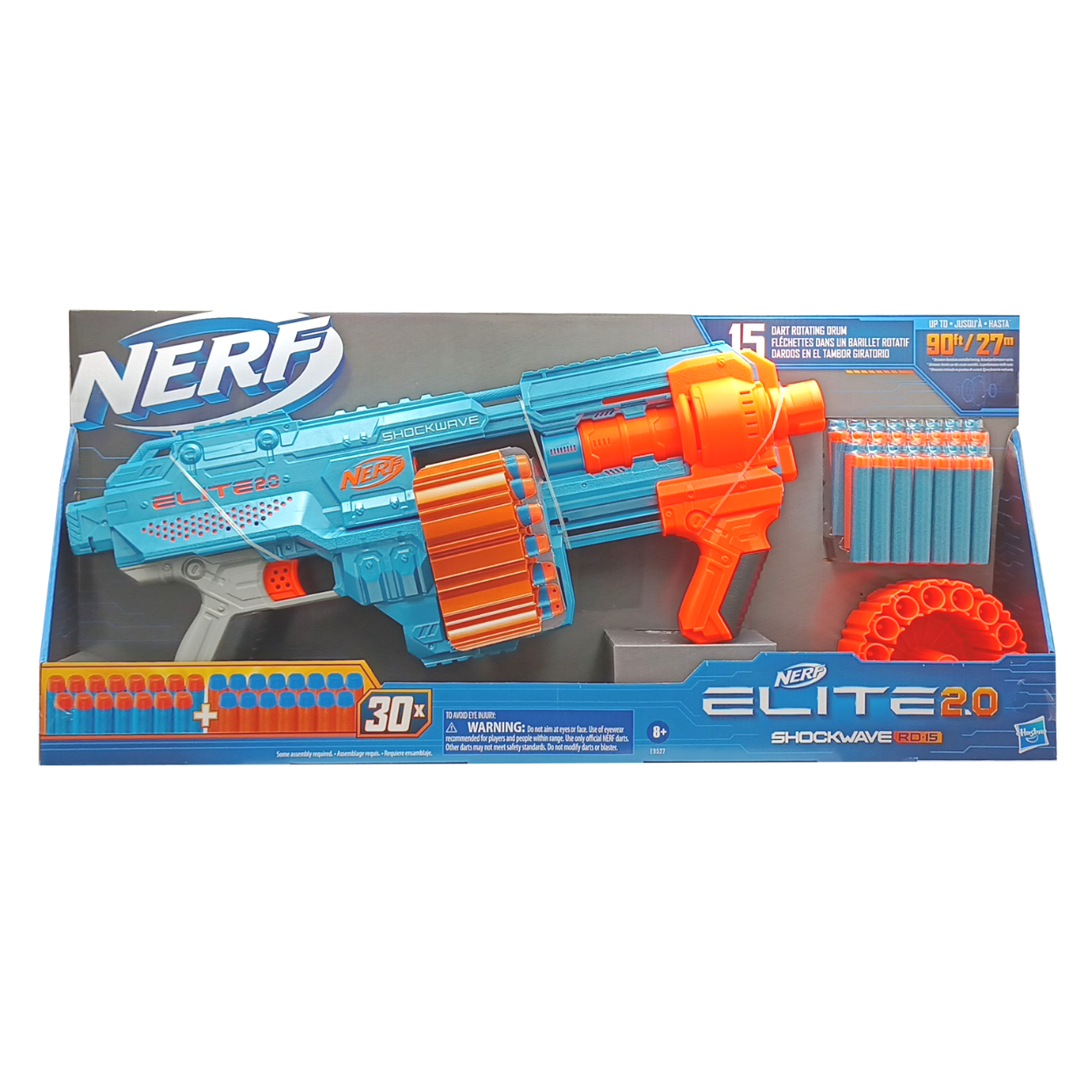 Nerf Elite 2.0 Shockwave RD15 Lanzador de Dardos