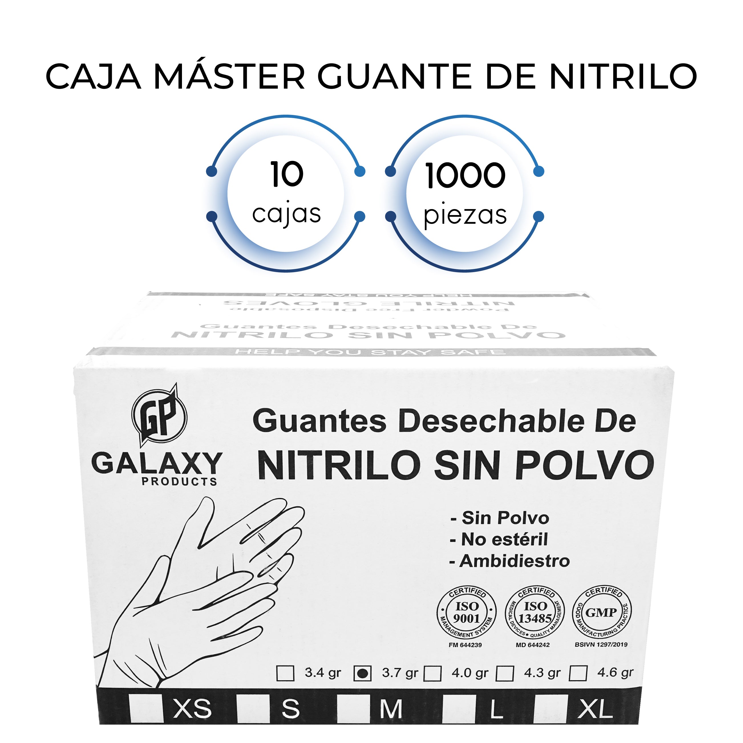 Caja Master Guante de Nitrilo (1000 Guantes)